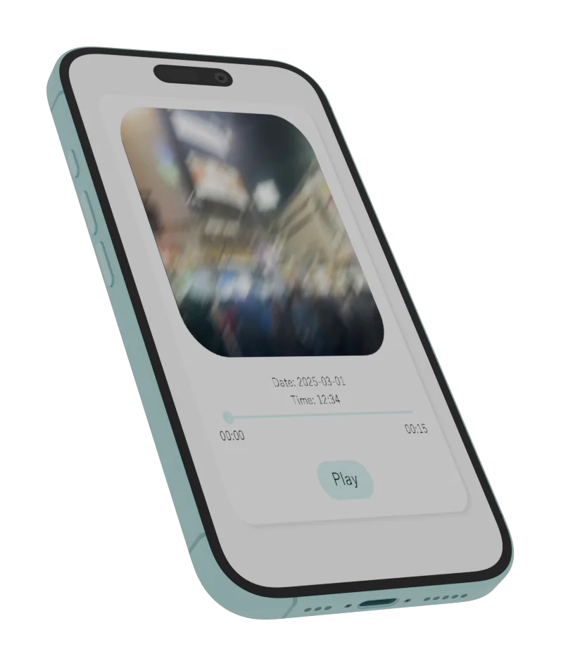 Feelingraphアプリの再生画面を表示したスマートフォン